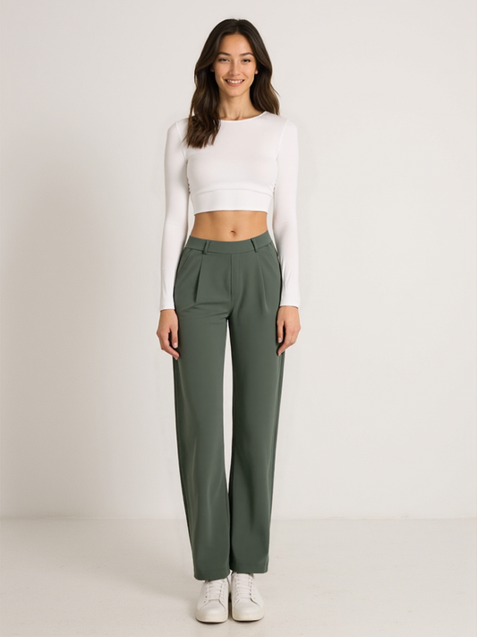 Dixie | Pantalon Extensible à Jambes Larges