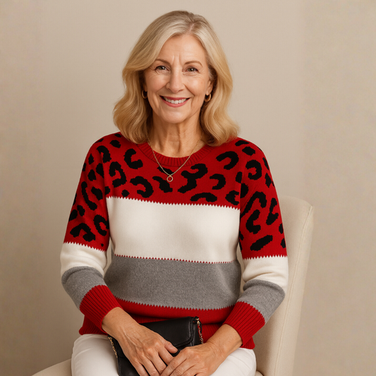 Rachel | Pull Léopard Élégance Classique