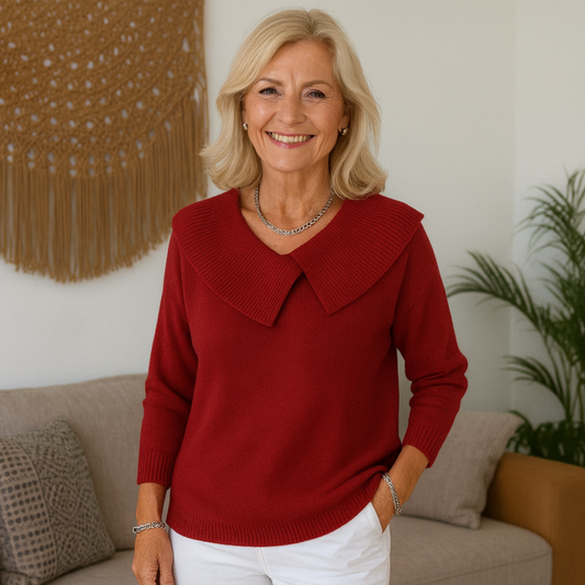 Jeannette | Maille Chaude à Col Doux