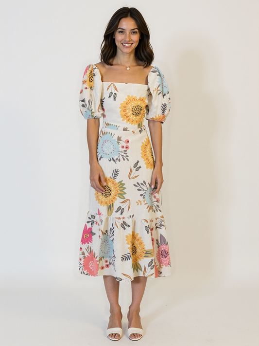 Vivienne | Robe Midi Florale Chic